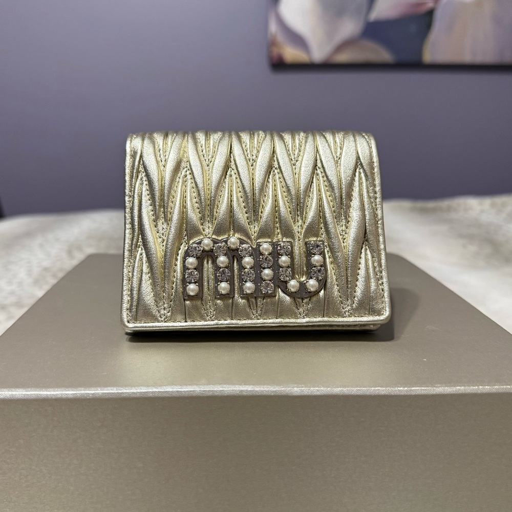 Miu Miu Matelasse Bifold Wallet